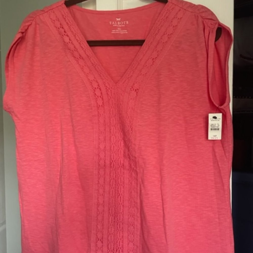 Talbots NWT Coral Shirt, Size 1xp